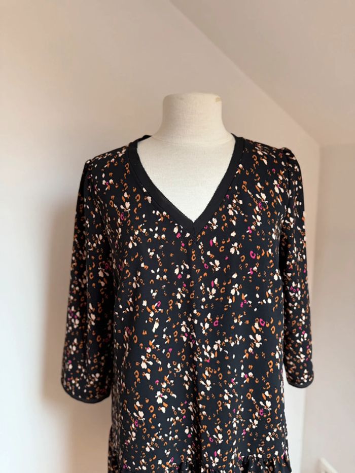 Superbe robe noire et imprimée fluide neuve Promod 🌸 L 40 42 - photo numéro 2