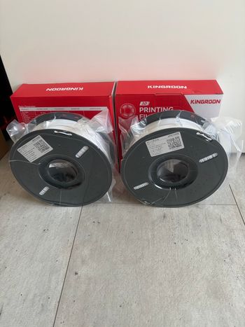 Lot 2 bobines PETG blanc kingroon 1 kg