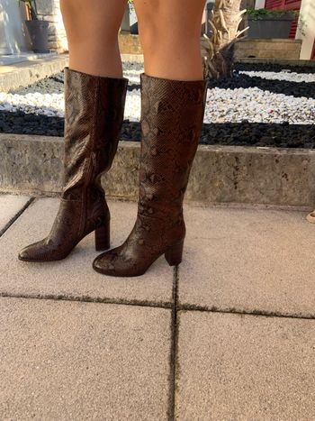 Botte haute en cuir