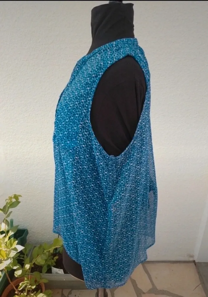 Blouse bleue T48 Gemo - photo numéro 2