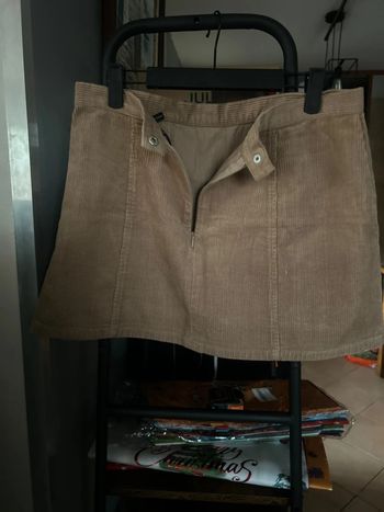 Jupe velours côtelé beige Asos