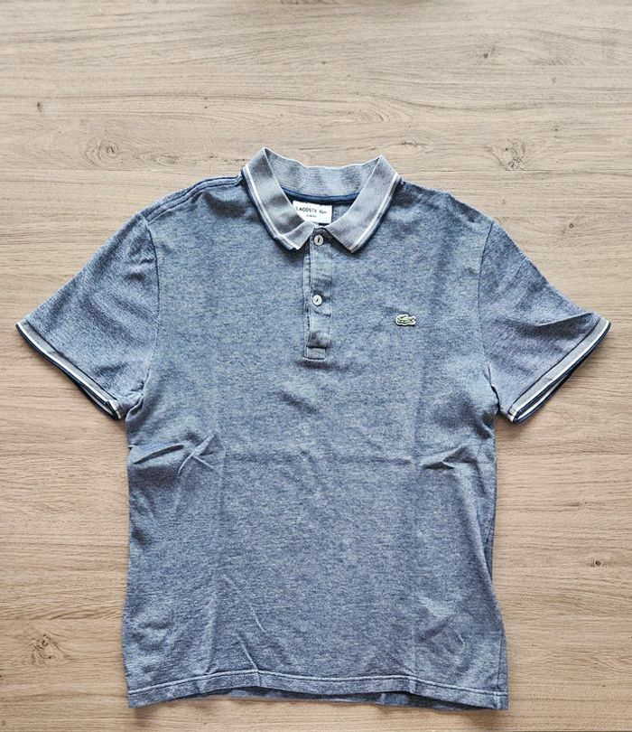 Polo gris, taille M, Lacoste