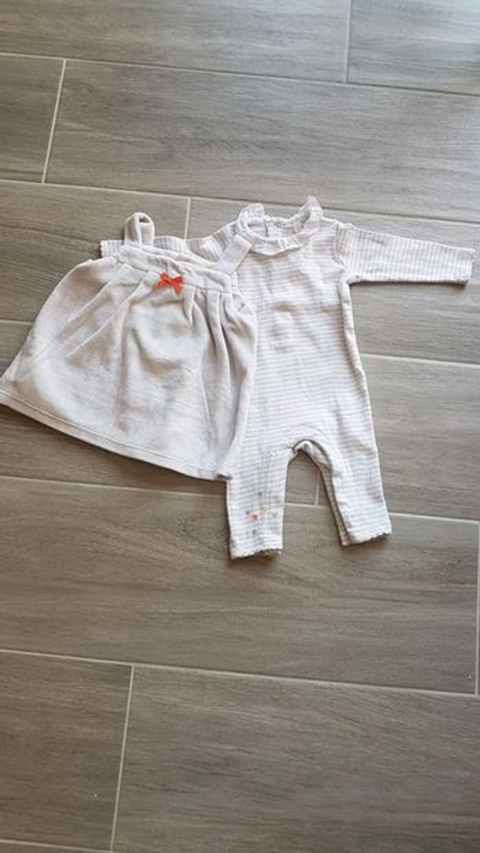 Ensemble robe + combinaison 1-3 M - photo numéro 3