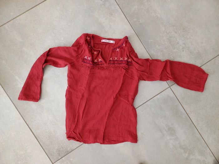 Blouse couleur brique