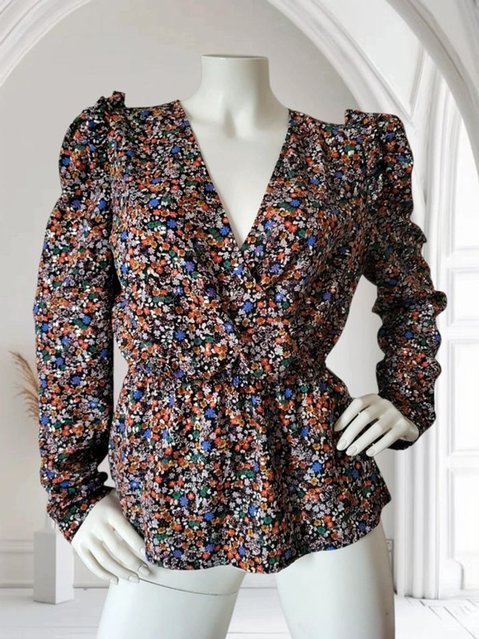 Blouse peplum fleurie t38