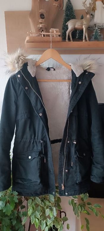 Manteau parka fourré H&M