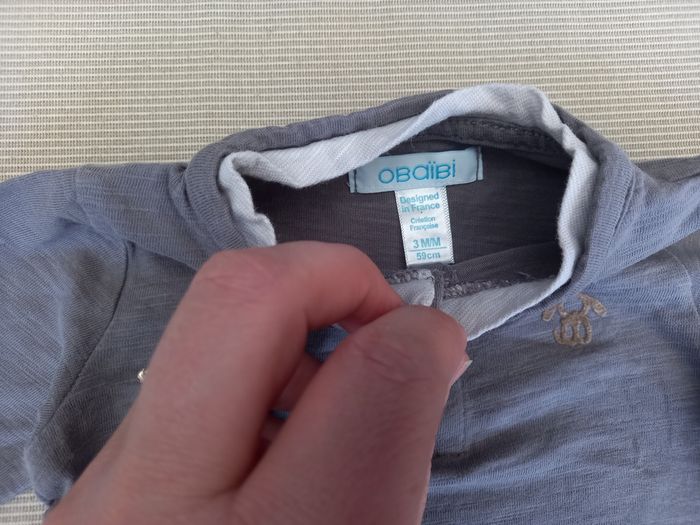 T-shirt longues manches Obaïbi 3mois - photo numéro 2