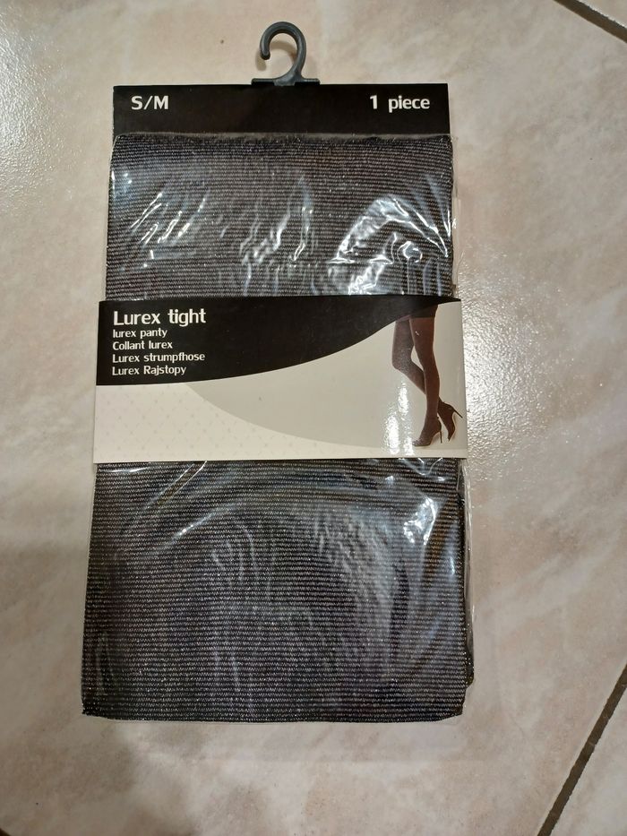 Collant noir pailletté