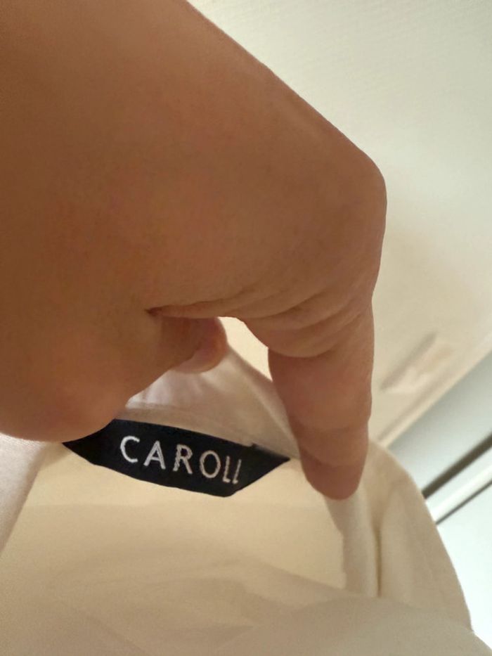 Blouse blanche caroll taille 36 en bon état - photo numéro 8