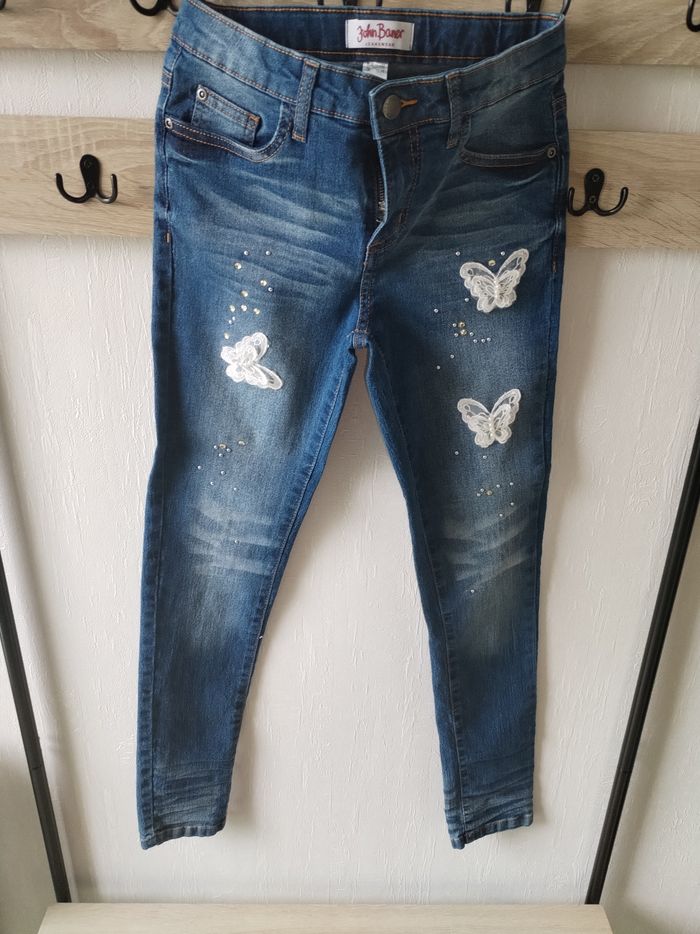 Jean motif papillon "john Baner