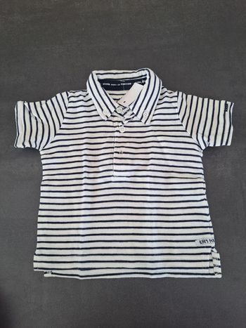 polo rayé bleu marine JBC 9m