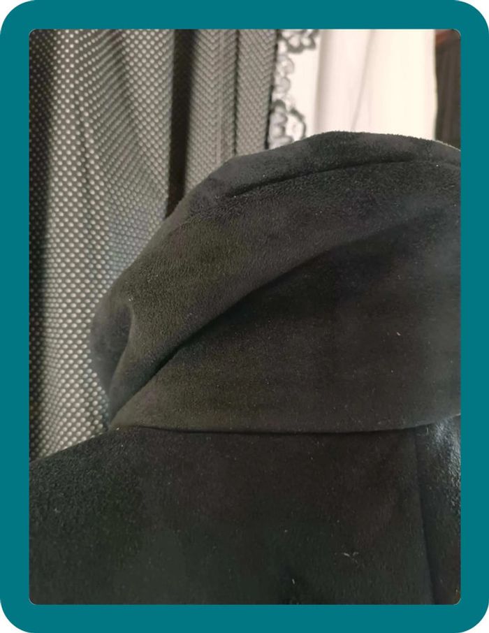 Manteau 3/4 Nubuck polaire noir - photo numéro 3