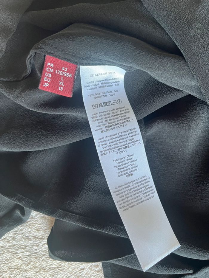 Haut noir en soie à nouer – Comptoir des Cotonniers – Taille 42 / XL – Élégance absolue - photo numéro 6