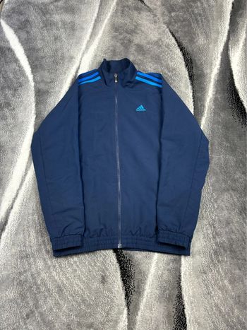 Gilet zip adidas vintage année 2000 bleu