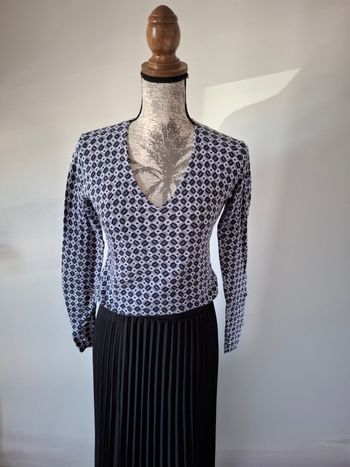 Pull léger  Monoprix bleu/ gris