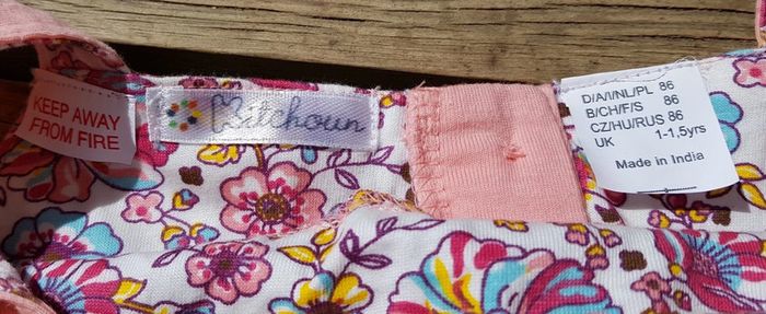 Robe avec Fichu assorti Kitchoun taille 18 mois - photo numéro 3