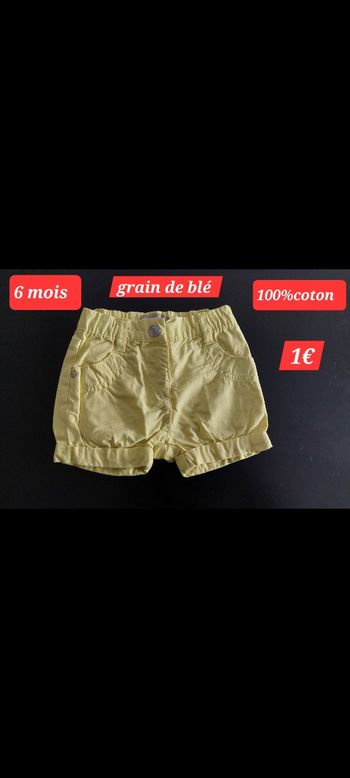 Lot de 2 shorts fille 6mois 