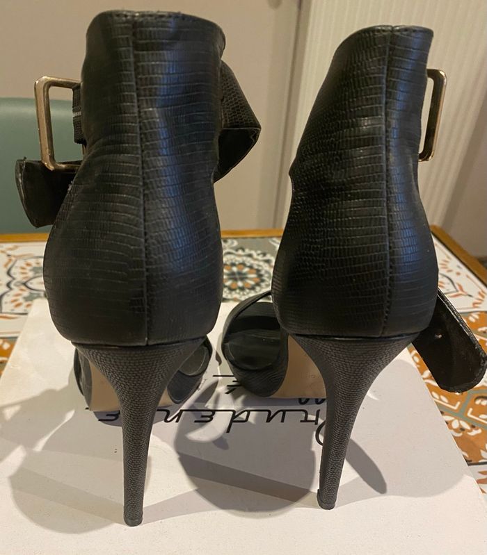 Chaussures noires à talon femme - photo numéro 5