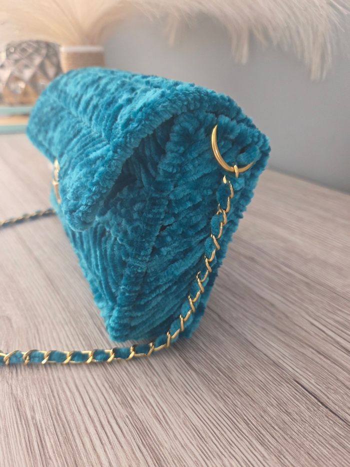 Sac a main Bleu Velvet - photo numéro 3