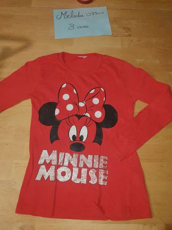 t shirt manches longues 8 ans minnie mousse