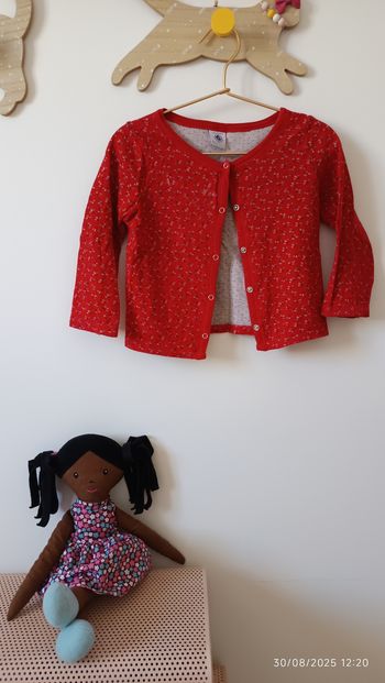 Gilet fille petit bateau