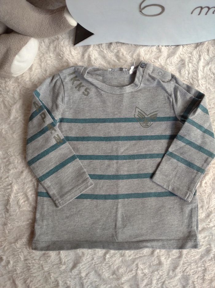 Ensemble (tee shirt manches longues ikks+pantalon Gémo) Garçon 6 mois Japon Tour Japan - photo numéro 3