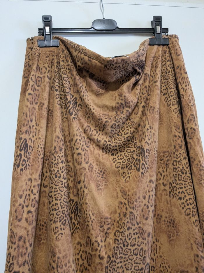 Belle jupe vintage Canda léopard Camel. Taille 50 - photo numéro 6