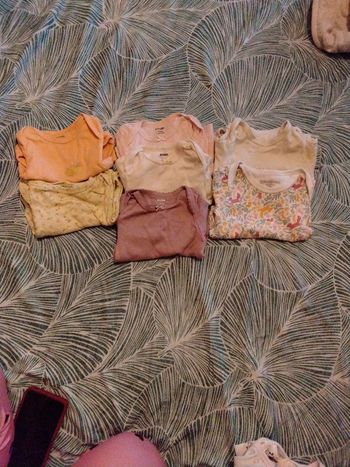 Lot 7  bodies bebe fille  – 12 mois et 18 mois
