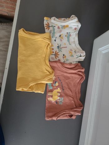 Lot de 3 bodys manche courte 9 mois