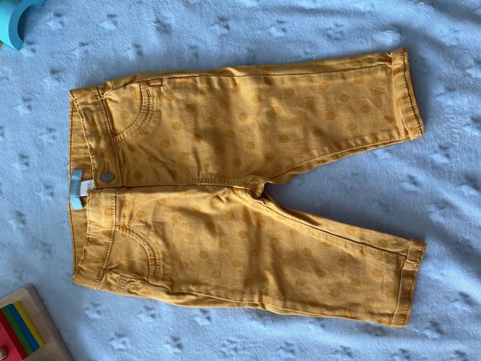 jean jaune à pois taille réglable 6 mois obaibi - photo numéro 4