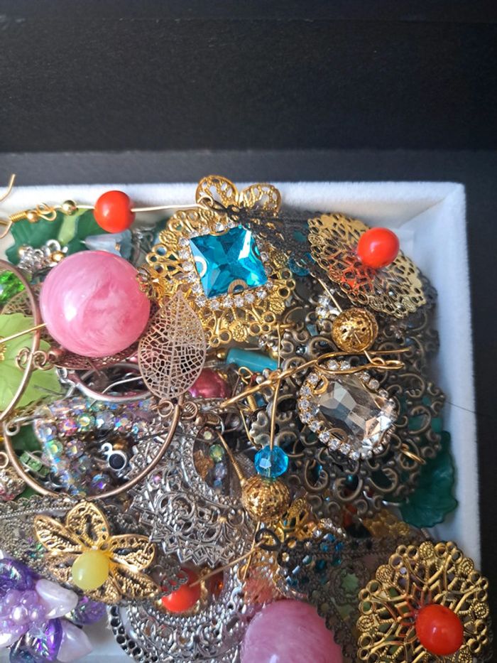 Lot de boucles d'oreilles pendante chic et élégante multicolore - photo numéro 9