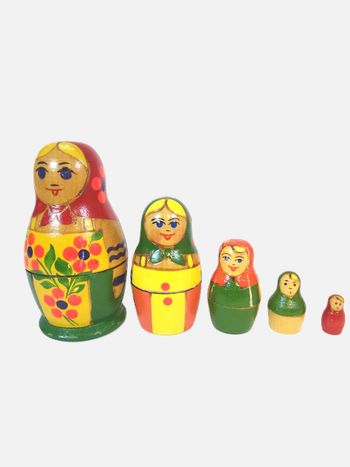 Poupées Matriochkas Russes Vintage - Made in USSR - 5 Pièces