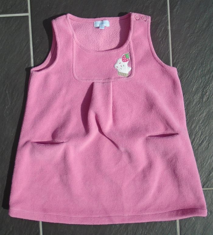 Tunique polaire fraise fille 2 ans