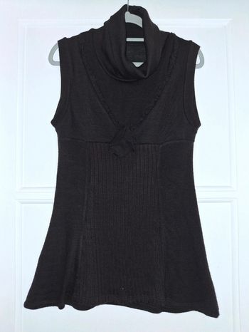 Pull sans manches à col roulé Taille 40