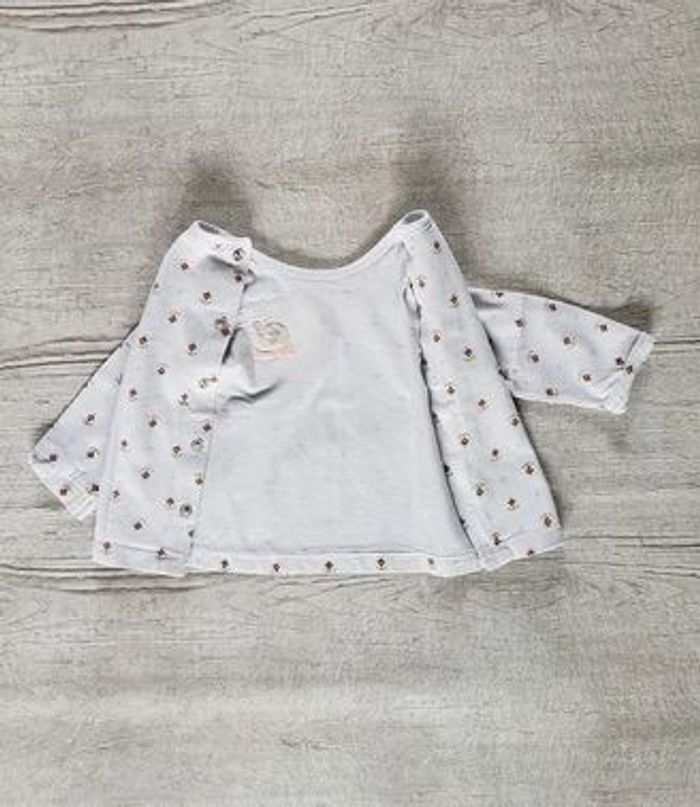 Tee-shirt fille 6 mois blanc fleuri Sergent Major - photo numéro 3