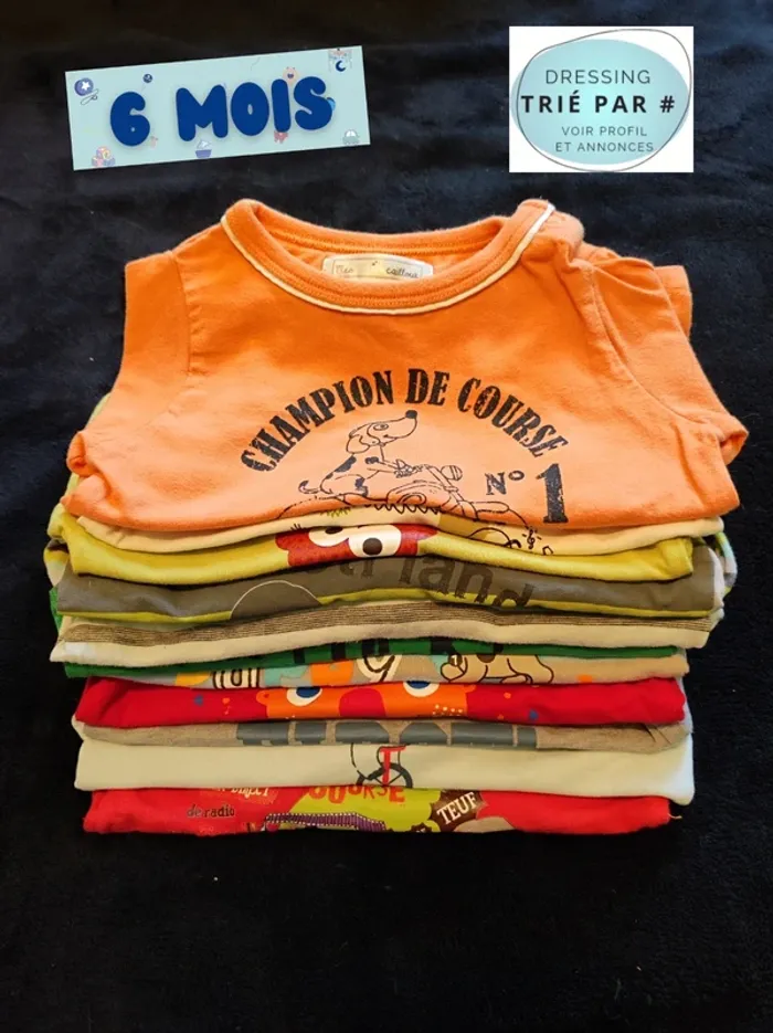 Lot 11 t-shirt manches longues 6 mois