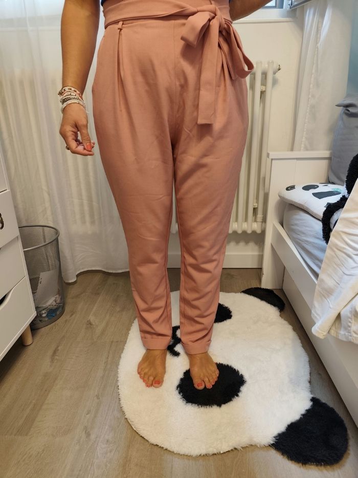 Pantalon souple rose pâle Emma Ella taille M - photo numéro 2