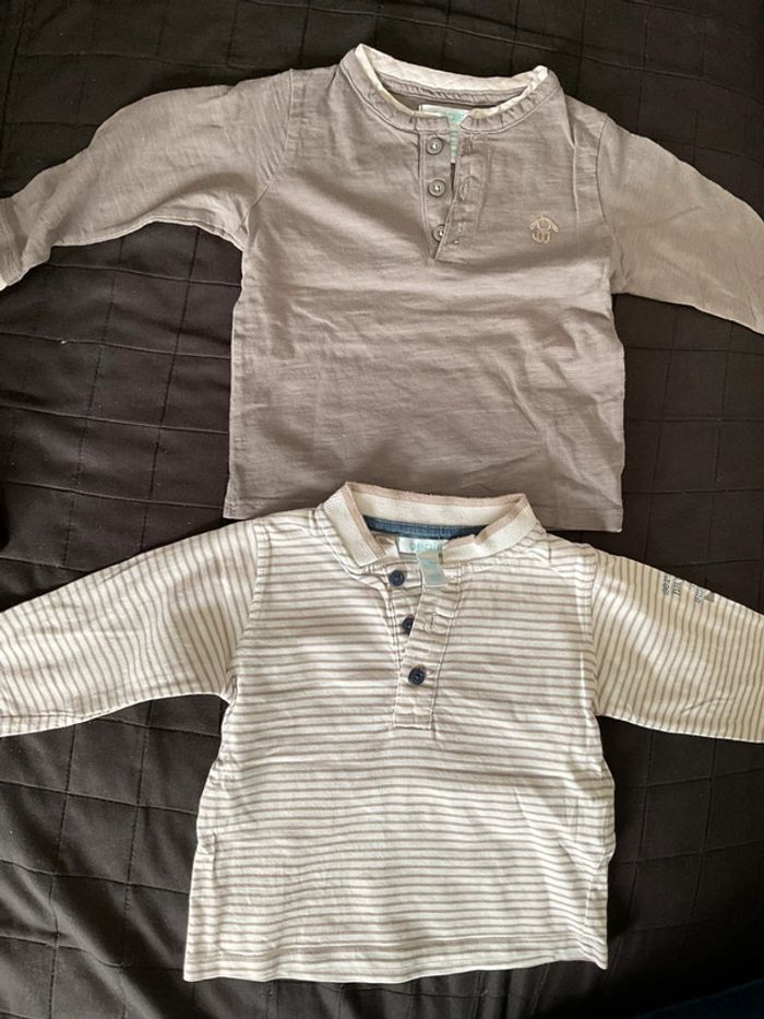 Lot de 2 tee shirts à manches longues Obaibi 1 an