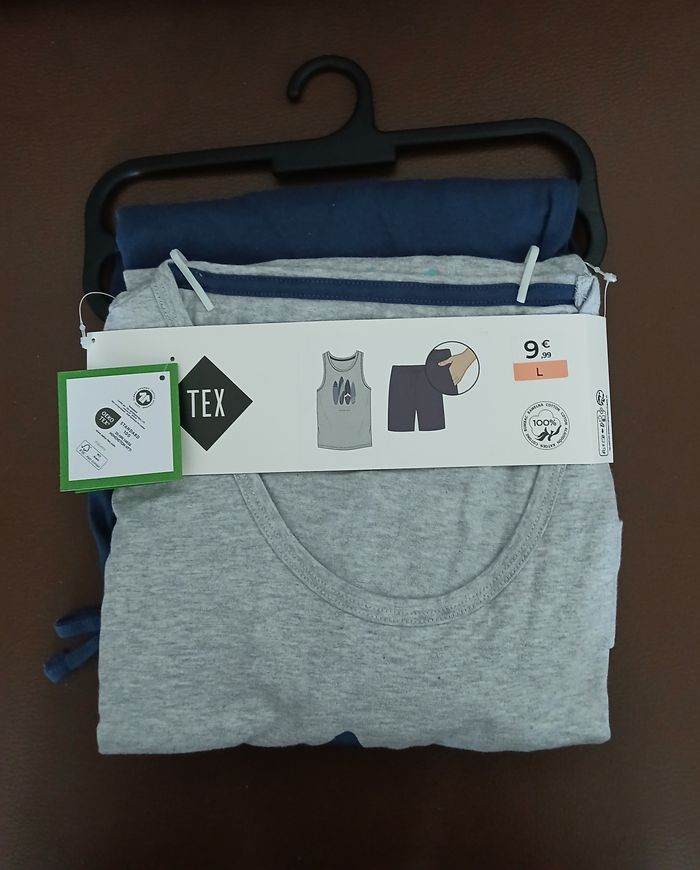 ensemble pyjamas short sans manches homme L - photo numéro 1