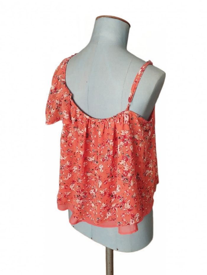 Taille 38 joli haut orange fleuri - photo numéro 8