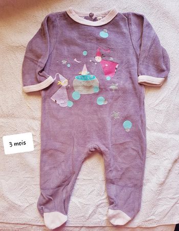 Pyjama velour 3 mois