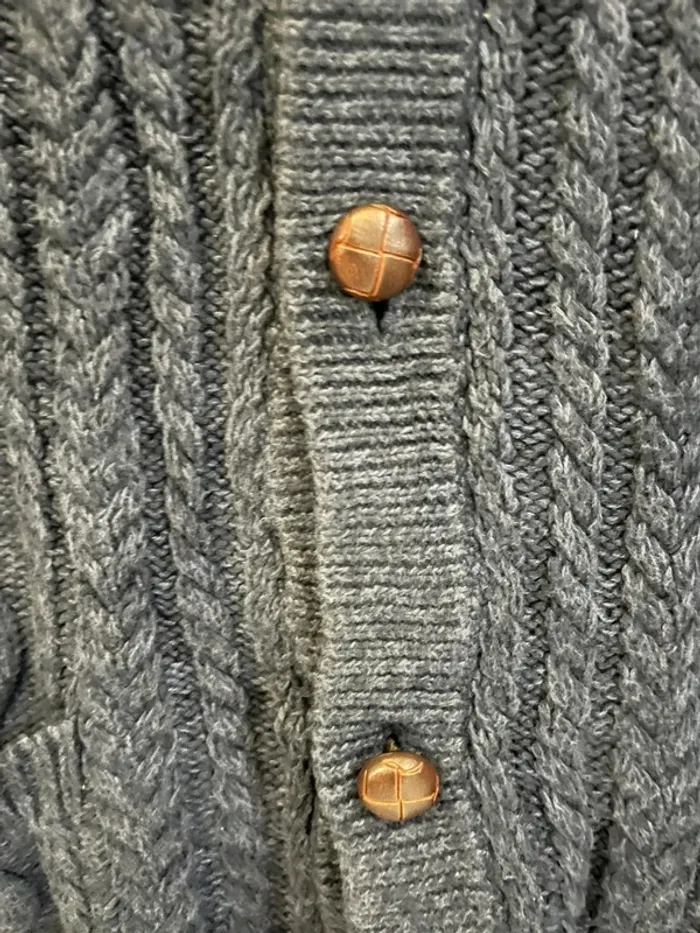Knit cardigan navy blue Chaps size M - photo numéro 4