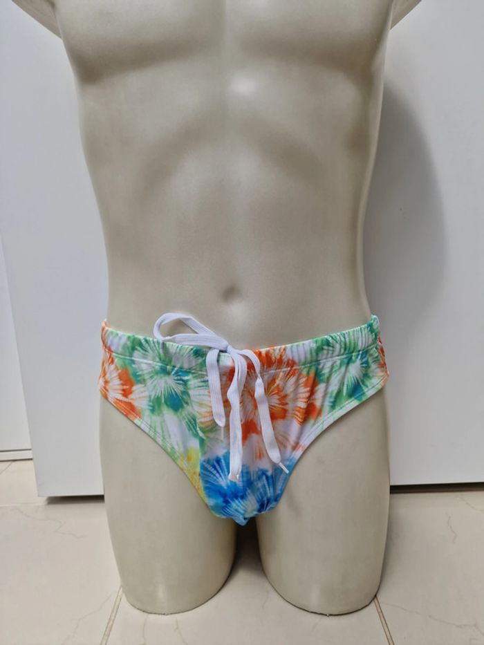 Slip De Bain Maillot De Bain Tie Dye Multicolore Taille XL - photo numéro 2