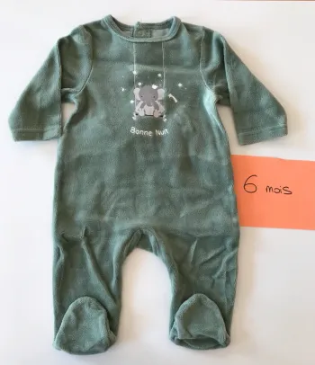 Pyjama velours 6 mois Mots d’enfants🦊