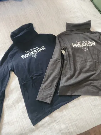 Lot de 2 teeshirt col roulés