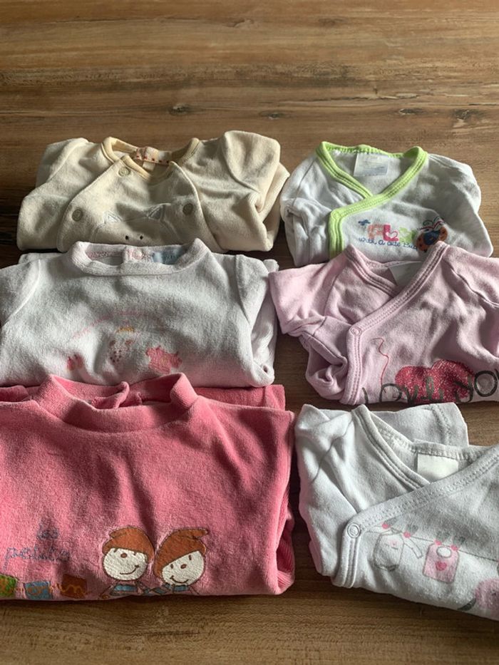 Lot de 3 pyjamas velours et de 3 body fille taille naissance - photo numéro 8