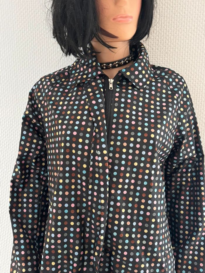 Veste de Pluie Ample style Vintage à Pois - Taille 42 - Petit Prix - photo numéro 3