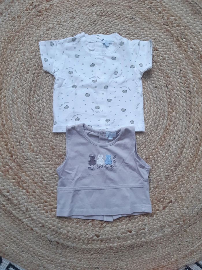 Lot de 2 hauts Tex 3 mois
