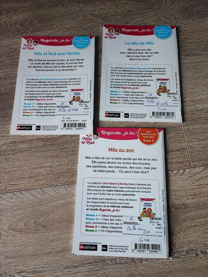 Lot livres enfant mila - photo numéro 2