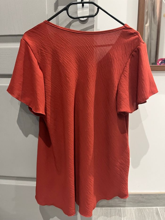 Haut col v ample rouille - photo numéro 2